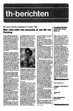 Voorzijde van magazine: TH berichten 26 - 17 februari 1978