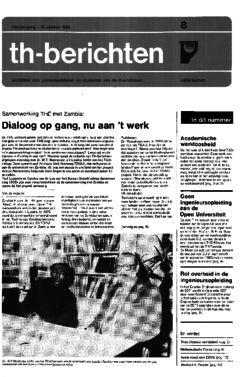 Voorzijde van magazine: TH berichten 8 - 16 oktober 1981