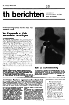 Voorzijde van magazine: TH berichten 35 - 24 mei 1974