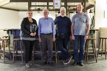 Marian van den Broek, Hans Rooijmans, Ad van Rooij en Leon van de Vorstenbosch (vlnr).