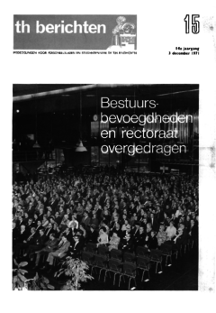 Voorzijde van magazine: TH berichten 15 - 3 december 1971