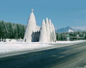 Artist impression of the ice church to build.