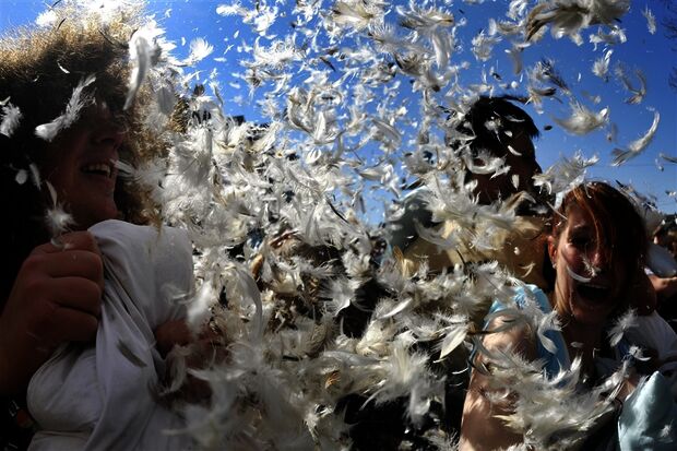 COSMOS dares TU/e to pillow fight  