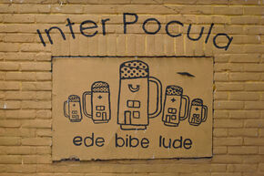 Inter Pocula's motto. Photo | Bart van Overbeeke