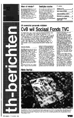 Voorzijde van magazine: TH berichten 12 - 11 november 1983