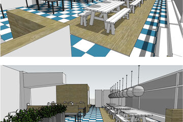 Impressie van de Flexroom. Illustraties | Mirjam Houben Interieurarchitect