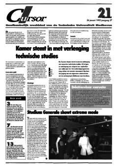 Voorzijde van magazine: Cursor 21 - 26 januari 1995