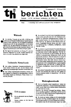 Voorzijde van magazine: TH berichten 19 - 12 februari 1965