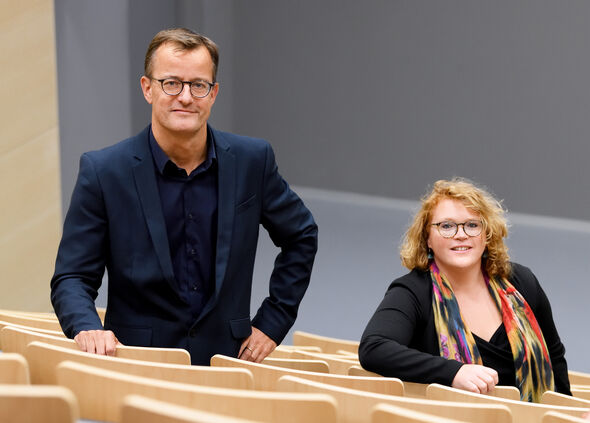 Jim Bergmans en Jessica van de Ven – leden van de projectgroep Rooster. Foto | Bart van Overbeeke