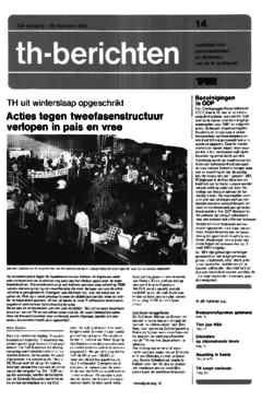 Voorzijde van magazine: TH berichten 14 - 28 november 1980