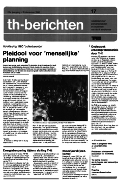 Voorzijde van magazine: TH berichten 17 - 19 december 1980