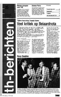 Voorzijde van magazine: TH berichten 35 - 25 mei 1984