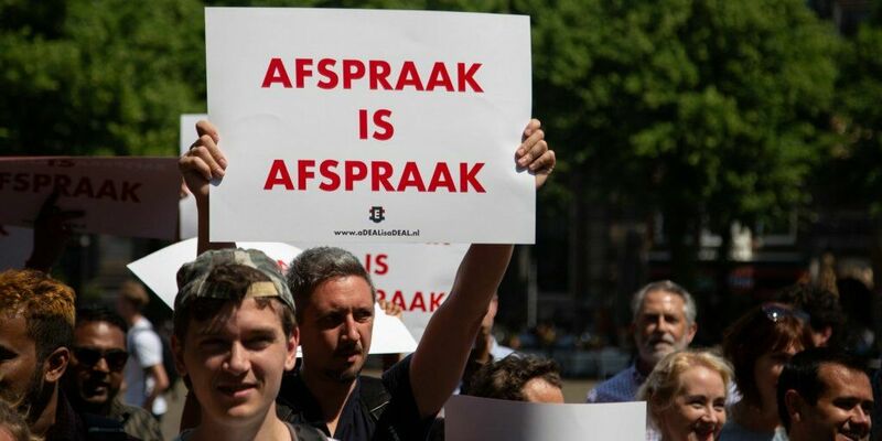 Demonstratie van United Expats of the Netherlands. Foto | Lingaraj Bharamagoudar