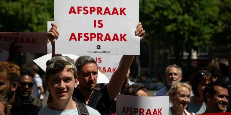 Demonstration of United Expats of the Netherlands. Photo | Lingaraj Bharamagoudar