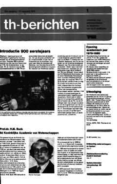 Voorzijde van magazine: TH berichten 1 - 24 augustus 1979