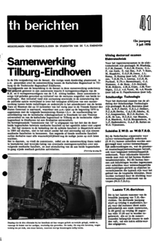 Voorzijde van magazine: TH berichten 41 - 3 juli 1970