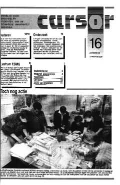 Voorzijde van magazine: Cursor 16 - 8 december 1989