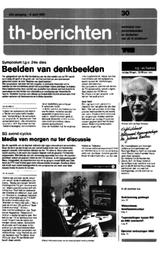 Voorzijde van magazine: TH berichten 30 - 11 april 1980