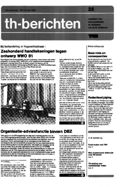 Voorzijde van magazine: TH berichten 25 - 29 februari 1980