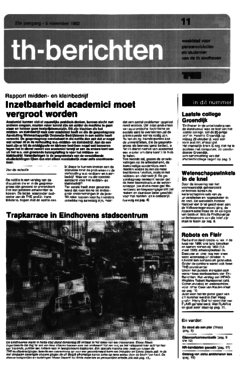 Voorzijde van magazine: TH berichten 11 - 5 november 1982