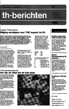 Voorzijde van magazine: TH berichten 24 - 7 maart 1982