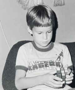 At a young age, Kees was fascinated by the Rubik's Cube. Photo | Private archive Kees Storm