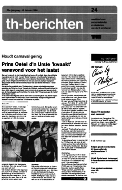 Voorzijde van magazine: TH berichten 24 - 15 februari 1980