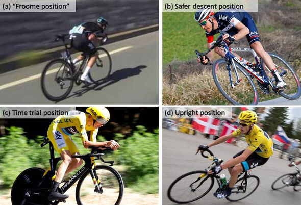 The four different positions studied. Source: www.cyclingweekly.co.uk; www.iamcycling.ch; www.sporza.be; www.usatoday.com