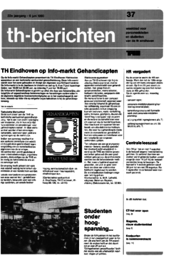 Voorzijde van magazine: TH berichten 37 - 6 juni 1980