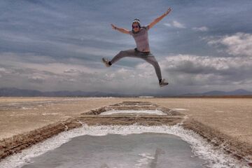 Bart op de zoutvlakten in Jujuy.