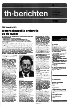 Voorzijde van magazine: TH berichten 5 - 22 september 1978