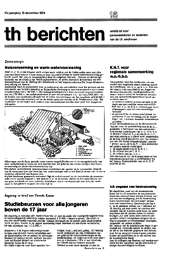 Voorzijde van magazine: TH berichten 16 - 13 december 1974