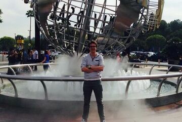 Maarten bij Universal Studios.