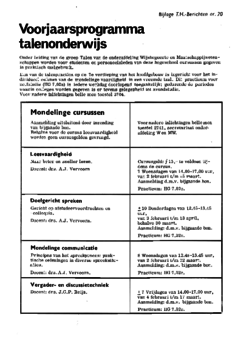 Voorzijde van magazine: TH berichten 20 bijlage