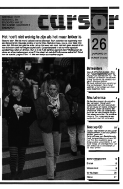 Voorzijde van magazine: Cursor 26 - 27 februari 1992