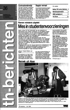 Voorzijde van magazine: TH berichten 36 - 7 juni 1985