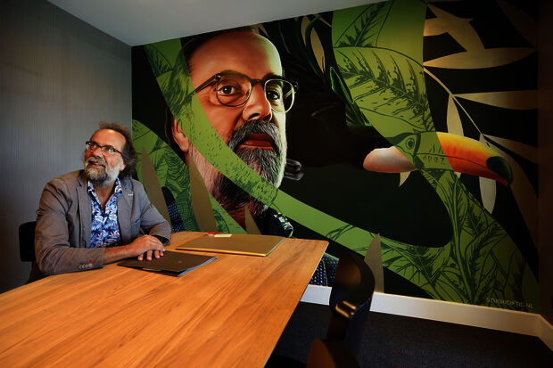 TU/e-professor meters groot in graffiti vereeuwigd