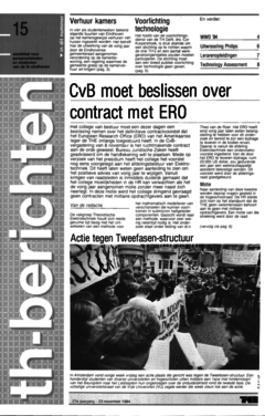 Voorzijde van magazine: TH berichten 15 - 23 november 1984