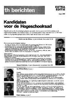 Voorzijde van magazine: TH berichten 32 extra editie - 2 mei 1972