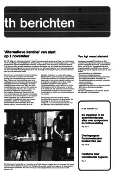 Voorzijde van magazine: TH berichten 9 - 22 oktober 1976