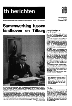 Voorzijde van magazine: TH berichten 18 - 17 januari 1969