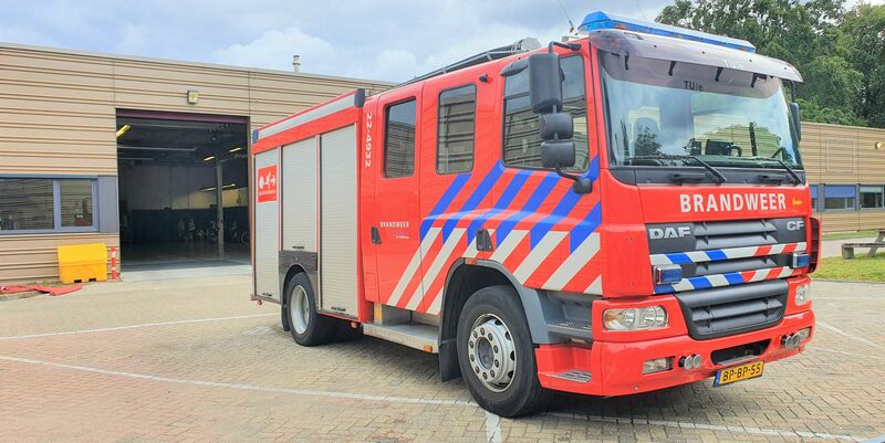 Brandweer op TU/e-campus. Foto | Norbine Schalij