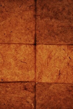 Synthetisch oker op papier