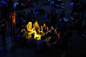 Diner in het Beursgebouw. Foto l Bart van Overbeeke