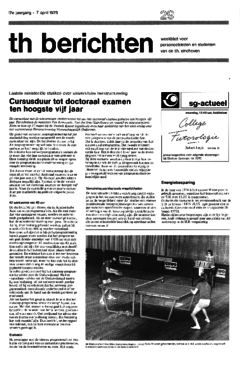 Voorzijde van magazine: TH berichten 29 - 7 april 1975