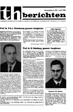 Voorzijde van magazine: TH berichten 29 - 1 april 1966