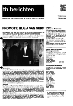 Voorzijde van magazine: TH berichten 35 - 23 mei 1969