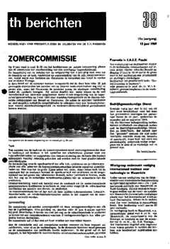 Voorzijde van magazine: TH berichten 38 - 13 juni 1969