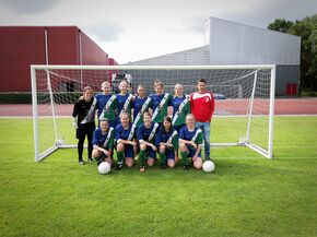 De voetbaldames haalden de finale net niet.