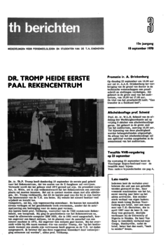 Voorzijde van magazine: TH berichten 3 - 18 september 1970